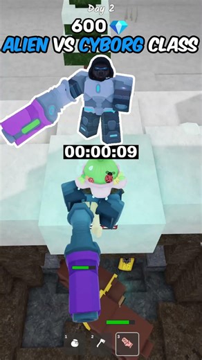 Cyborg vs Alien Class in 99 Nights in the Forest #99nightintheforest #roblox