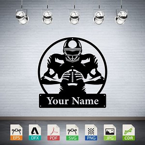 American Football Player Vector Files: Laser Cut CNC Engraving (digital Download) - Etsy