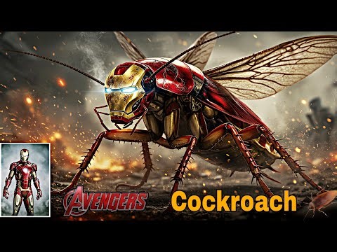 "Avengers as Ultra-Realistic Cockroach Transformations | Cinematic 8K Detail 🪳🔥