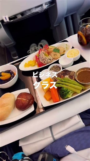 正直レビュー on Instagram: "ANAの国際線ビジネスクラスの食事を正直レビュー！往路編 #ビジネスクラス機内食 #ana #国際線ビジネスクラス #正直レビュー"