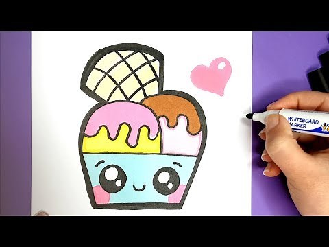 KAWAII EIS MIT EINEM WAEL MALEN - EINFACH UND SÜß