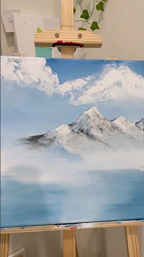 Painting along with Bob Ross! #art #painting #bobross #bobrosspainting #tutorial #artist