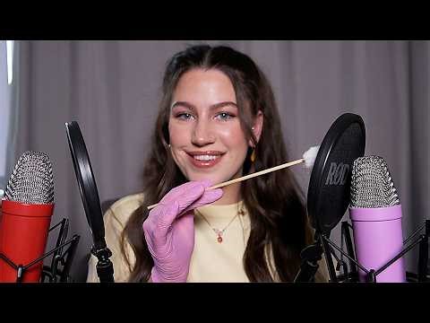 ASMR | Binaural Ear Exam👂 Cleaning, Massage & Soft Spoken