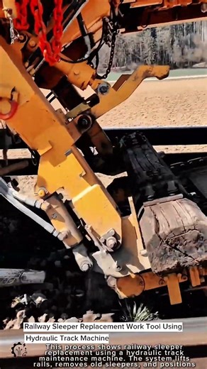 Railway Sleeper Replacement Work Tool Using Hydraulic Track Machine #worktool