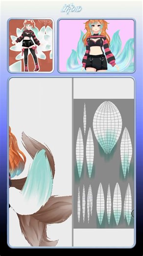 Full process video of how I made this 3D VTuber outfit in VRoid Studio out! #vroid #vroidstudio #3d