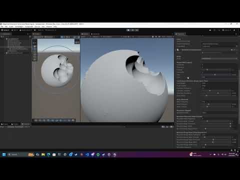 Unity SDF Planet Test with add and remove edits