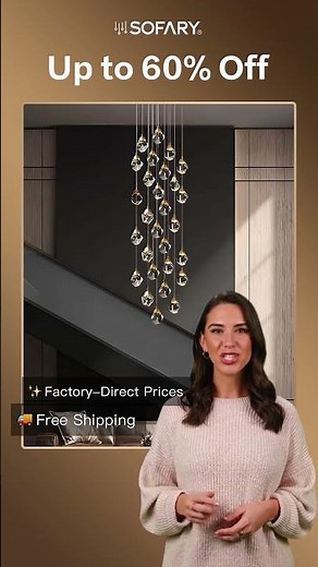 Sofary Luxury Crystal Chandelier for foyer & entryway