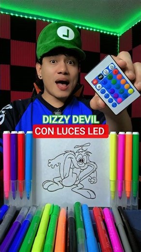 PAINTING DIZZY DEVIL WITH LED LIGHTS