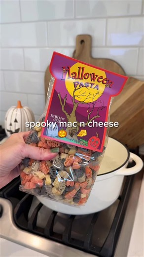 Spooky mac & cheese for spooky season 👻🎃🧀 The easiest Halloween lunch or dinner that the kids are going to LOVE! 🕷️🧡 What you’ll need: 1lb cooked Halloween pasta 2 tbsp butter 1/2 c milk 2-3 cups cheddar cheese or cheese of your choice (I did cheddar, parm and a little mozzarella) Salt to taste #halloweenkidsparty #halloweenfood #halloweenpartyideas #halloweenfun #spookyfood cooking for kids, kids Mac n cheese, halloween dinner, halloween food ideas @HomeGoods @Tillamook @mortonsalt