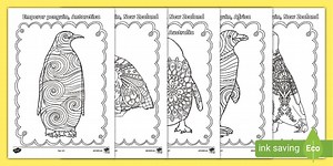 Penguin Mindfulness Colouring