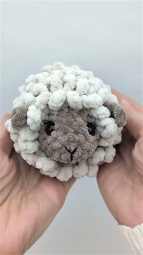Plush Sheep crochet DIY kit & pattern. #plushies #crochettoys #amigurumi