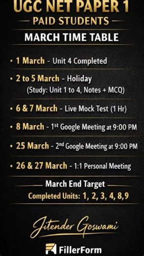 Paid Student time table 2026 | UGC NET Exam #shortvideo