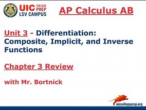 AP Calculus AB - Chapter 3 Review