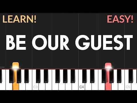 Be Our Guest - Beauty And The Beast | EASY Piano Tutorial
