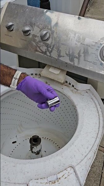 Removing washing machine tub without any special tools! #shorts #howto #diy