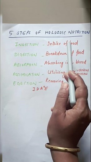 Steps of Holozoic Nutrition. #class10 #nutritiontips #biology#ncert science