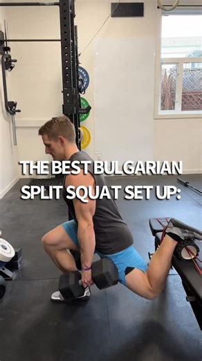 Brent Fikowski on Instagram: "This should be your GO TO set up for Bulgarian split squats! 💥 it’s easy, it’s comfortable and it gets you into all the correct positions. All you need is a carabiner, a hollow foam roller, two bands & the AB-5200 bench from @repfitnessequipment 😉 (but i guess any bench will do).. #repfitnessequipment #bulgariansplitsquats #howto"