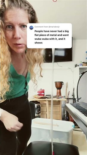 Wobbly piece of metal and musical saw music