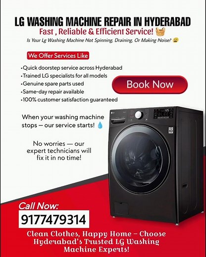 LG Washing Machine Service Centre Hyderabad | All Brands | All Areas | All Problems 🧰 Customer Care