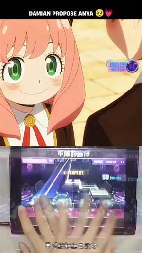 Damian propose anya 🥹💗 #spyxfamily #animeedit #shorts #endlessnotes , #rhythmgame #rhythmmusic