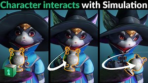 How to have a character interact with physics simulations
