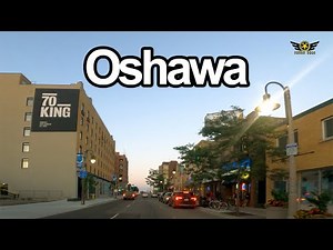 OSHAWA DOWNTOWN ONTARIO CANADA 4K EVENING DRIVE 2020