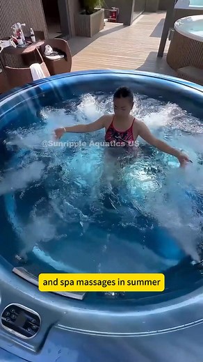 Sharing a smart pool that can be installed in outdoor.#springpool #spapool #jacuzzi #massagepool #homepool #smartpool #gardenpool #heatpool #homedecor #smartjacuzzi | Sunripple Aquatics US
