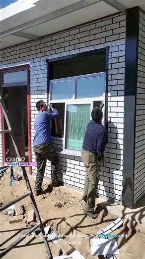 Installation of Dual Pane Windows on a Prefabricated Building