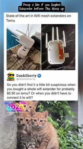 Temu WiFi Extender Scam Exposed 💀 #DankShorty #Memes #Tech #Funny