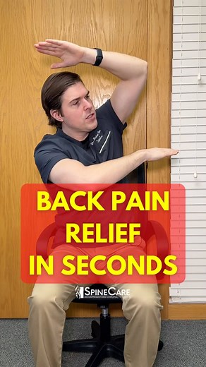 Dr. Michael Rowe | SpineCare on Instagram: "👉 Dr. Rowe shows the twist and lean exercise. This is an easy exercise that focuses on a combination rotation and lean movement to help engage and lengthen muscles throughout the back. It can can be done at home (and work), requires no special equipment, and may give back pain relief within seconds. Let us know how it works for you! #backpain #backpainrelief #backpainexercises #backpaintips #SpineCare #DrRowe"