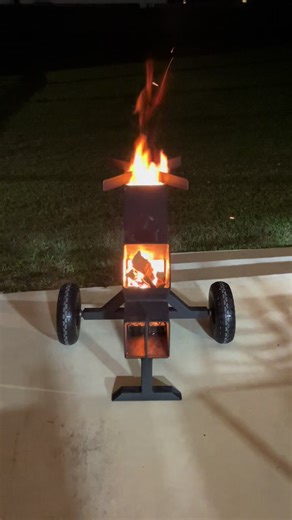 Built with emergencies in mind such as freezes and power outages. Our rocket stove provides you the ability to cook and stay warm when you need it most. #lonestarweldinginnovations #rocketstove #houston #camping #grilling