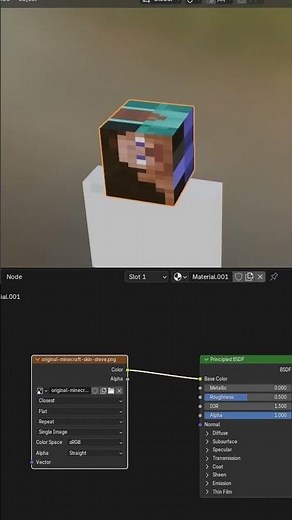 I made Steve from Minecraft in Blender from scratch #blender #3dmodeling