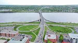 See a bird’s eye view of the bridge bottleneck in downtown Fredericton