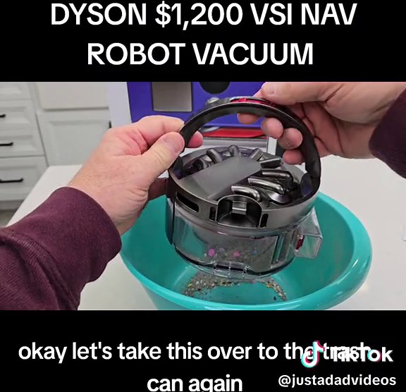 How to Empty Dyson $1200 VSI NAV Robot Vacuum
