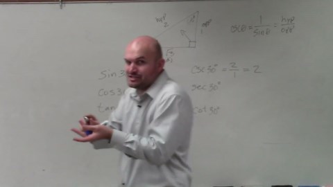 How to find the ratio of csc, sec and cot for 30 degrees