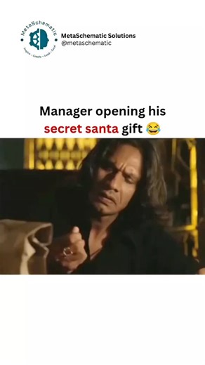MetaSchematic Solutions on Instagram: "Manager opening his secret santa gift 🎁 😂 Tag your friends who go through this in their corporate jobs! [human resources, Manager, Corporate ,IT team, Developer life, ClientHumor, TechHumor, office memes, agency life, design memes, creative agency, office colleague memes, digital marketing, seo, social media marketing, funny marketing, marketing memes, ui ux design, website design, content marketing, marketing agency, social media strategy, online marketi