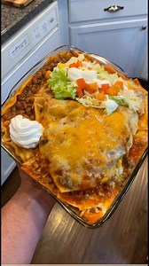 Red Chile Ground Beef & Cheese Stacked Enchiladas "Oh my this was so delicious! My family and I enjoyed this so much and will be making it for many more dinners to come." Must express something to keep getting my recipes.... Thank you. Recipe in c.o.m.m.e.n.t . | Best Mexican Recipes