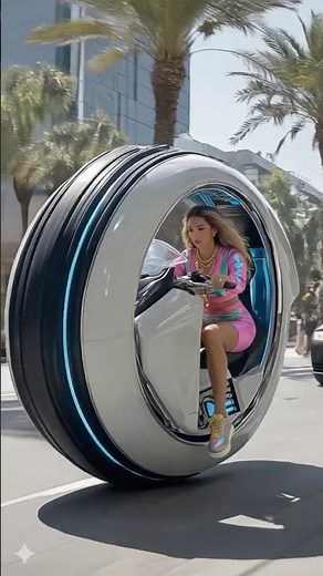 Miami 2025: One-Wheel AI Motorcycle Stuns the Streets (Series Ep.3) #AIrobot #Motorcycle