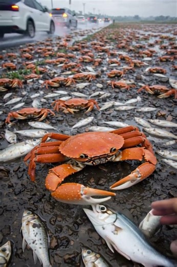 This Happened on a Highway During the Rain #aquaticlife #fishing #fish #relaxing #peaceful