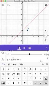 Ecuación Punto Pendiente con la app de Geogebra