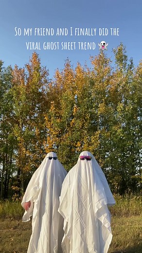 Its been uears in the making but we finally did the ghost sheet trend!! #ghost #sheet #ghostsheettrend #spookyseason #foryoupage #foryou #fypシ゚viral @Sarah _Lynn