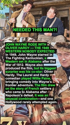 🤯 JOHN WAYNE RODE WITH OLIVER HARDY — THE 1949 WESTERN NOBODY EXPECTED #shorts