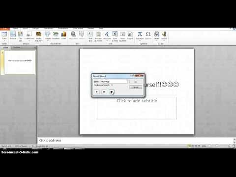 How to put your voice on powerpoint!!:)