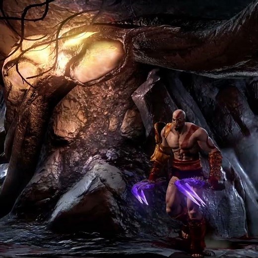 The Moment Kratos Climbed Inside Gaia #godofwar #playstationclassics #kratos