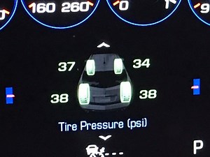 Tire pressure display