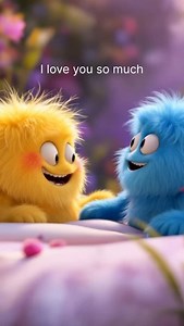 ✨Because saying how we feel is always a fuzzy-good thing… the yellow Fuzzlet whispered, ‘I love you so much… you’re my best friend forever.’ 💜 And that made everything feel warm and safe. 💫 #art #animation #AIart #Generativeart #Generativeai #animacion #3danimation #blender #blender3d #3drendering #animationart #animationmeme | Mini Studio