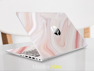 Hp Laptop Skin 14 Inch Personalized Customizable Marble Texture White Abstract Vinyl for Spectre Envy Pavilion Victus Omen Elite Probook - Etsy