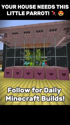 YOUR HOUSE NEEDS THIS LITTLE PARROT House ! 🦜😍 #minecraft