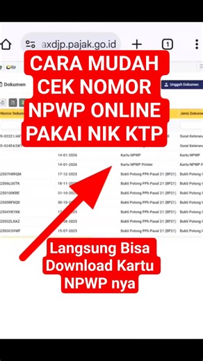 CARA CEK NOMOR NPWP ONLINE LEWAT NIK KTP 2026 #shorts #funny #tranding #viral #shortvideo #npwp
