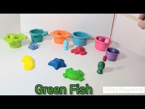 Learning Video for Toddlers - Learn Colors with Sea Animals - Let's Go Fishing!
